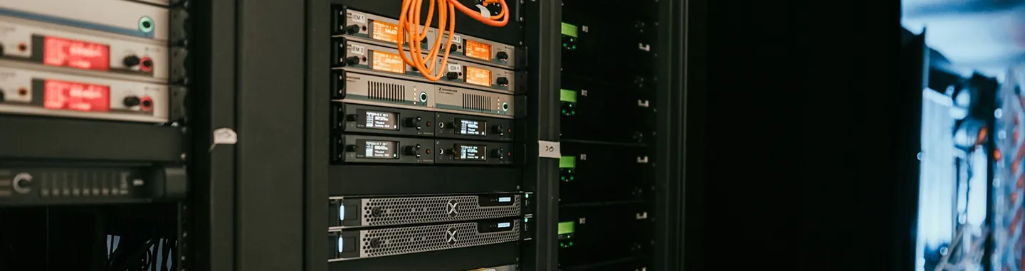 System Deployment Data center server racks being deployed and maintained